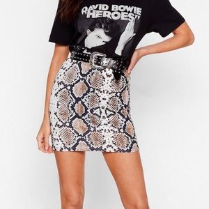 snakeskin skirt
